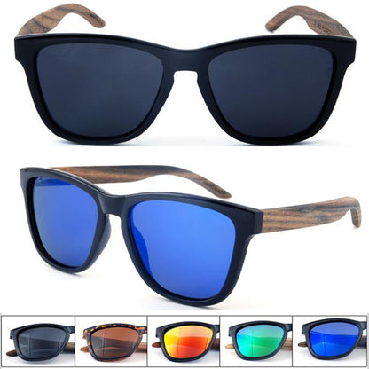 Mens Womens Firm Wood Temple Sunglasses Polarized Driving Eyewear