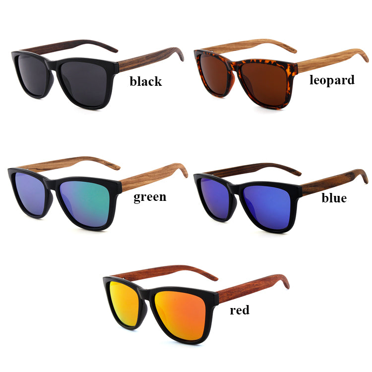 Mens Womens Firm Wood Temple Sunglasses Polarized Driving Eyewear