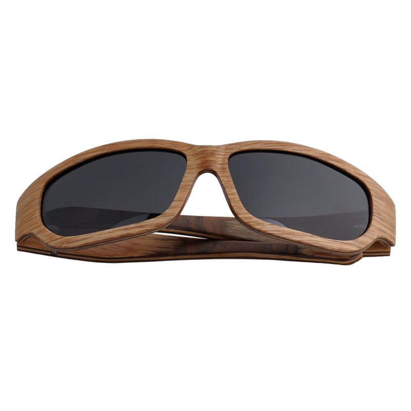 Outdoor Driving Fashion Wide Temple Sport Eye Wear Wooden Eyewear Uv400 For Bicycle Sports Polarized Glasses