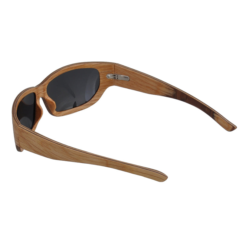 Outdoor Driving Fashion Wide Temple Sport Eye Wear Wooden Eyewear Uv400 For Bicycle Sports Polarized Glasses
