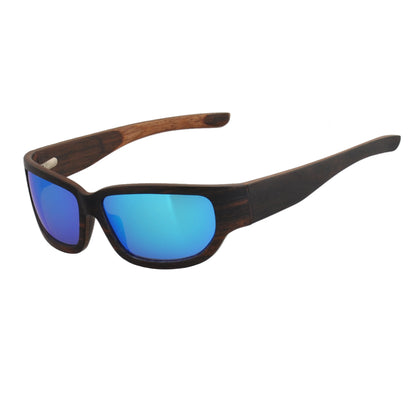 Outdoor Driving Fashion Wide Temple Sport Eye Wear Wooden Eyewear Uv400 For Bicycle Sports Polarized Glasses