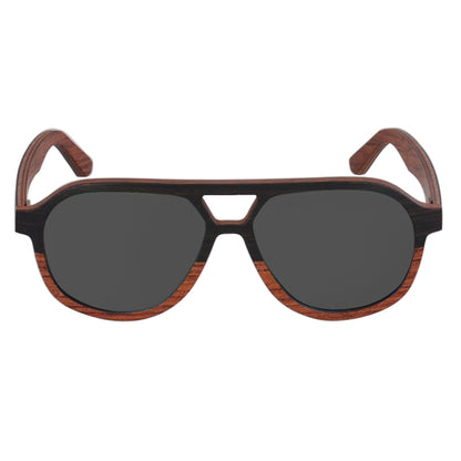 Layered Wood Aviator Polarized Sunglasses - Cool Style Wooden Sun Glasses