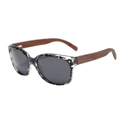 Wooden Square Sun Glasses Polarized Sunglasses Men Women Shades