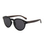 Round Reflective Wood Sunglasses For Women & Men with Special One Piece Style Polarized Lens