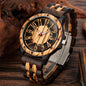 Amazon New New Concept Fashion Walnut Hollow Transparent Wooden Watch Men's Quartz Casual Watch L002R