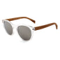Round Wood Polarized Sunglasses For Men Women Retro Wooden Temple Glasses UV400