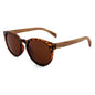 Round Wood Polarized Sunglasses For Men Women Retro Wooden Temple Glasses UV400
