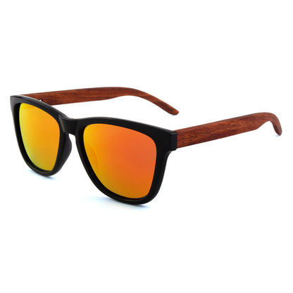 Mens Womens Firm Wood Temple Sunglasses Polarized Driving Eyewear